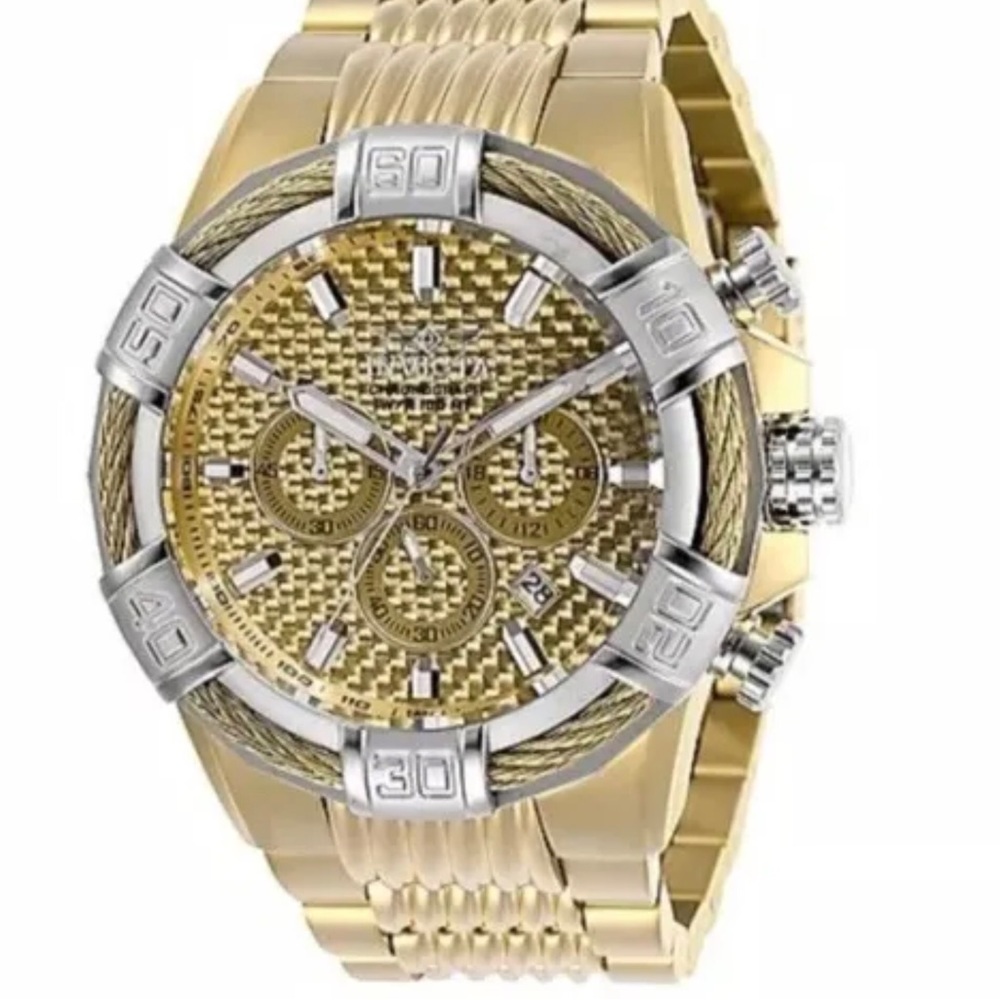 Invicta Men's 52mm Bolt Quartz Chronograph Stainless Steel Bracelet Watch